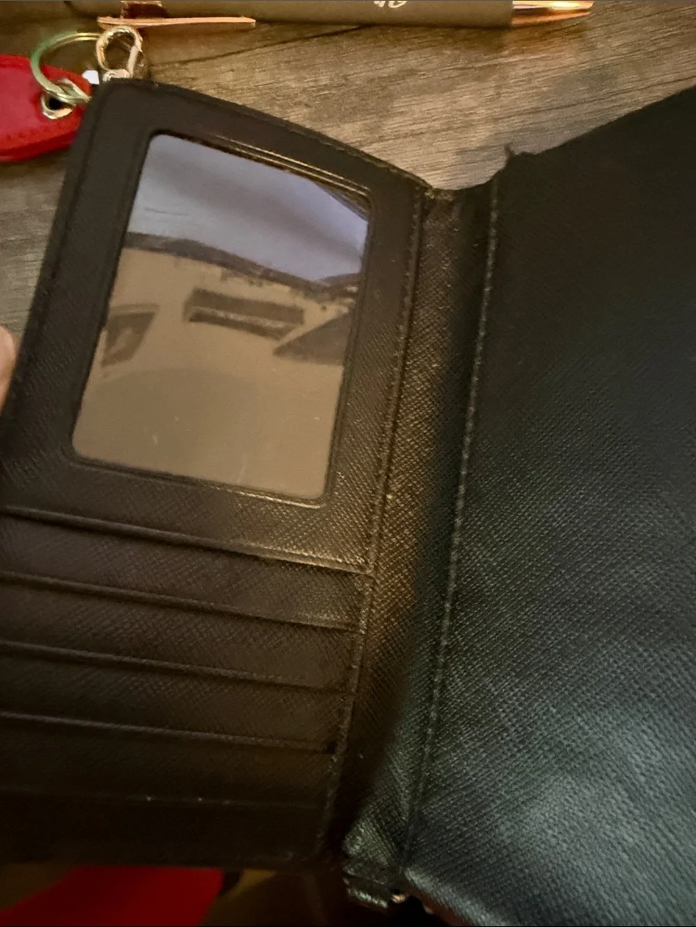 Coach Black Signature Canvas Wallet Phone Case with Logo Snap